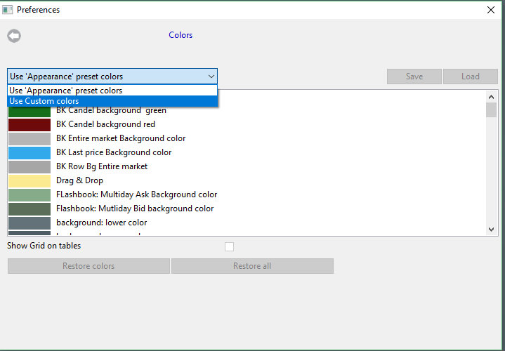 Darwin Trading Platform-settings-preferences-Colors