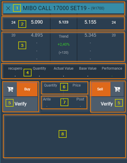 optionRuler, the orders form in detail