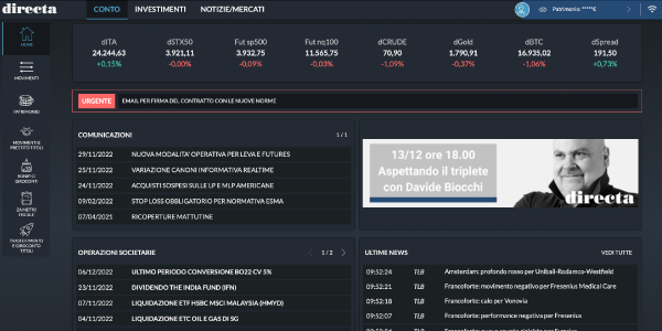 La schermata iniziale